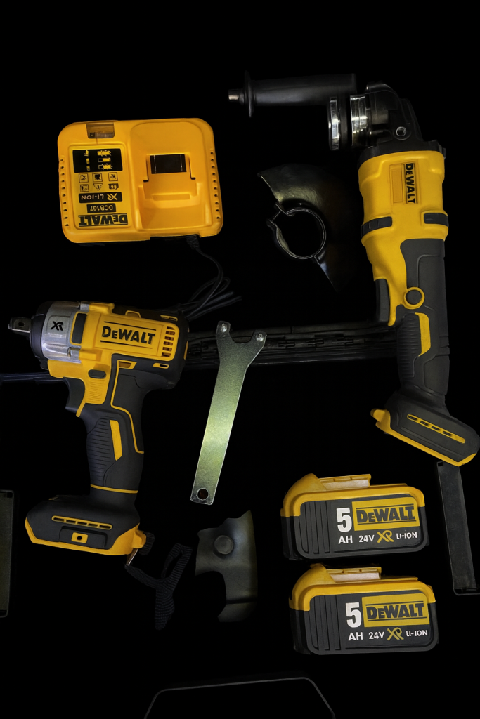 Γωνιακός Τροχός και Κρουστικό Κλειδί DeWalt Χωρίς Ψήκτρες
