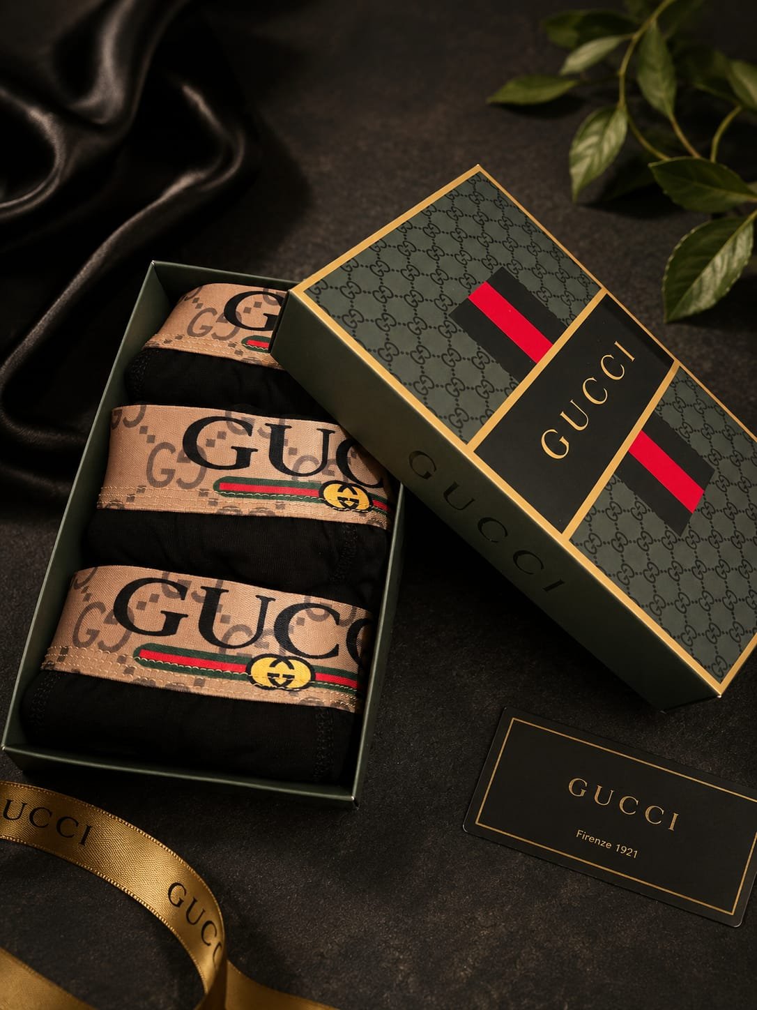 Gucci — Boxeri bărbați 3buc/cutie #57