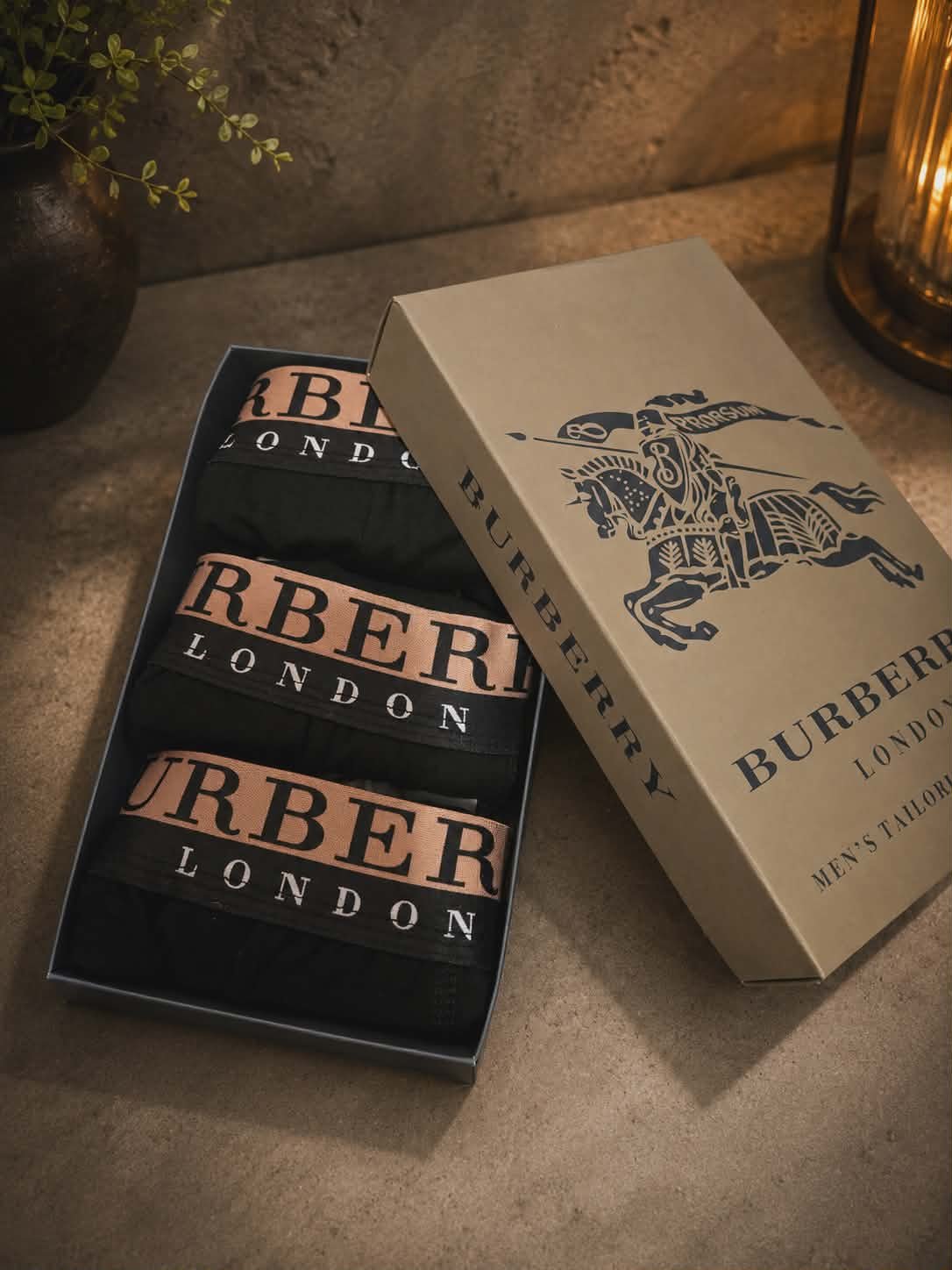 Burberry — Boxeri bărbați 3buc/cutie #61
